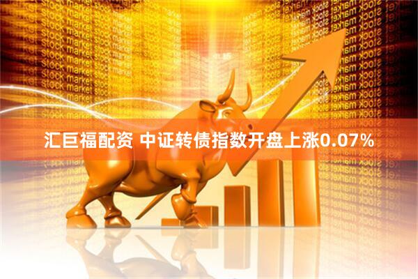 汇巨福配资 中证转债指数开盘上涨0.07%